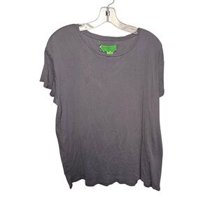 SR vs SANDRINE ROSE Gray Short Sleeve T-Shirt Size Large Minimalist Designer